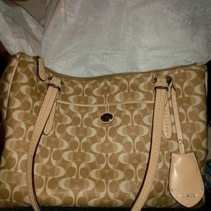 Authentic Coach Payton Dream C double zipper purse